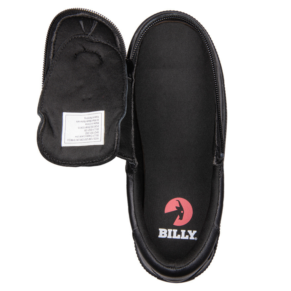 Billy Footwear (Kids) - Low Top Leather Black to the Floor