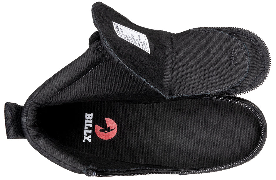 Billy Footwear (Kids) DR II Fit - High Top DR II Black Canvas Shoes