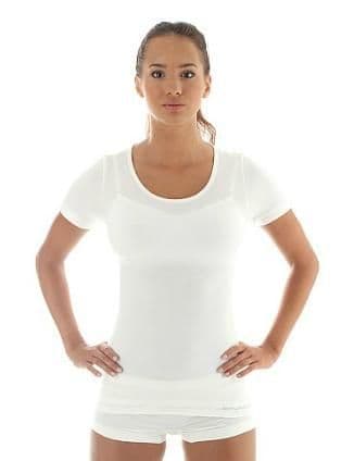 Brubeck Comfort Wool - Ladies Short Sleeve Vest - Merino Wool blend. CREAM - see offers