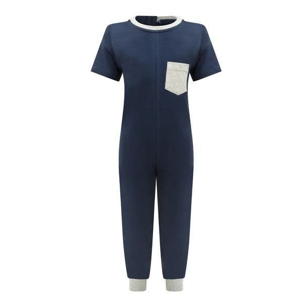 KayCey®Z Secret Zip Back Adults Jumpsuits - Short Sleeve/Long Leg