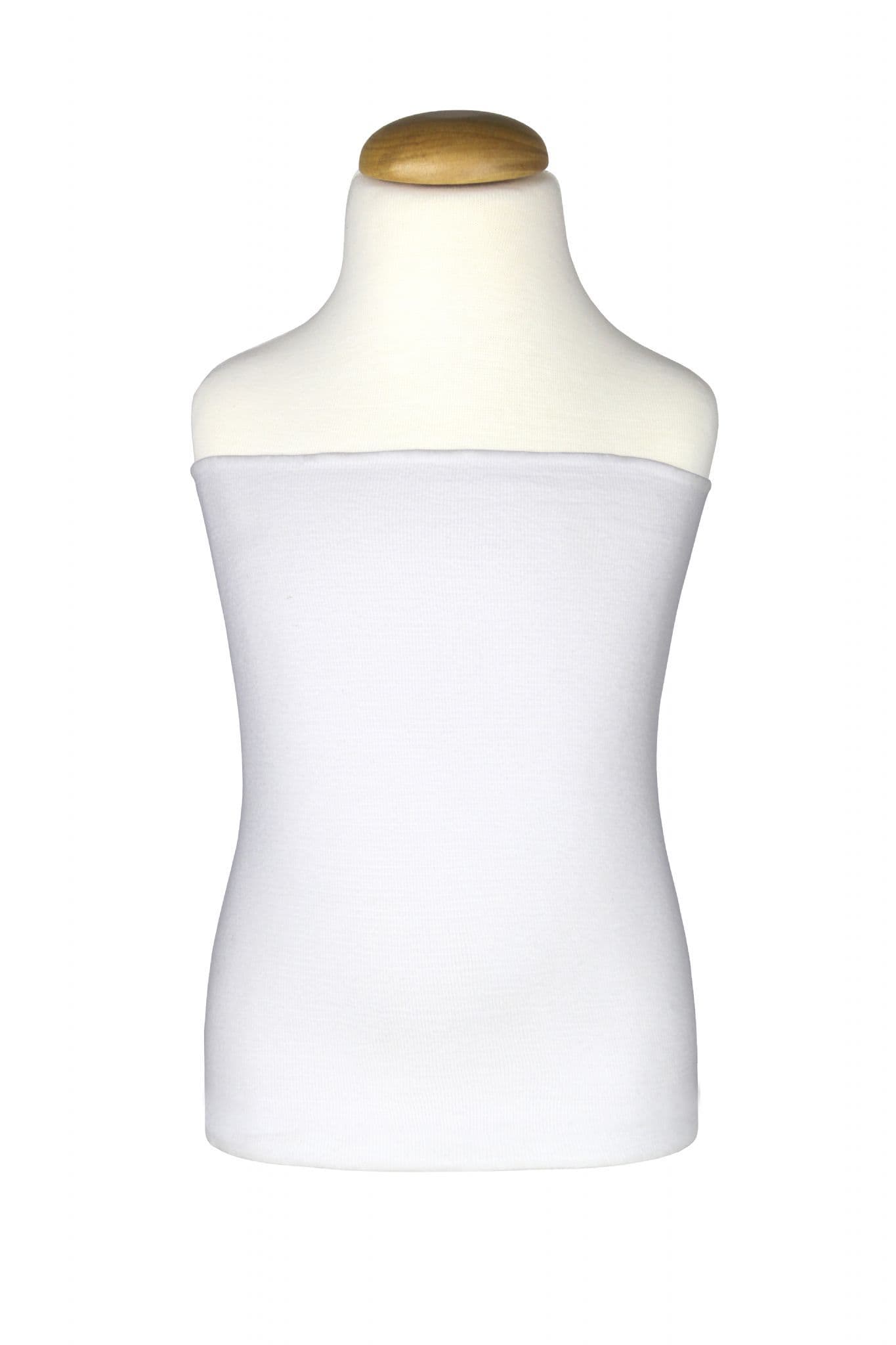 Seamless Unisex Strapless Torso Tube for Brace - White without straps- Protective Body Sock from